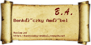 Benkóczky Amábel névjegykártya